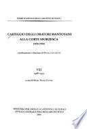 Carteggio degli oratori mantovani alla corte sforzesca (1450-1500): 1468-1471