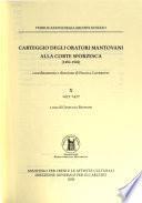 Carteggio degli oratori mantovani alla corte sforzesca (1450-1500): 1475-1477