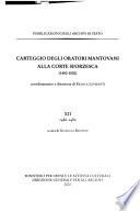 Carteggio degli oratori mantovani alla corte sforzesca (1450-1500): 1480-1482