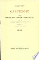 Carteggio - Giovanni Boine - Amici del «Rinnovamento» (1905-1917)