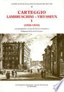 Carteggio Lambruschini-Vieusseux: 1826-1834