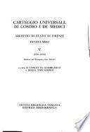 Carteggio universale di Cosimo I de Medici: (1551-1553) Mediceo del Principato, filze 404-415