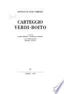 Carteggio Verdi-Boito