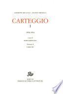 Carteggio, vol. I