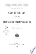 Casse di risparmio anno ...
