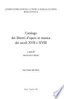 Catalog dei libretti d'opera in musica dei secoli XVII e XVIII