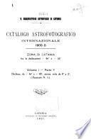 Catalogo astrofotografico internazionale 1900.0, zona di Catania fra le declinazioni 46 ̊e 55.̊