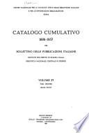 Catalogo cumulativo, 1886-1957 del Bollettino delle pubblicazioni italiane