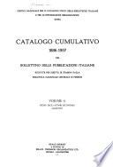 Catalogo cumulativo, 1886-1957 del Bollettino delle pubblicazioni italiane