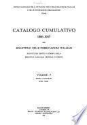 Catalogo cumulativo, 1886-1957 del Bollettino delle pubblicazioni italiane