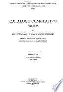 Catalogo cumulativo, 1886-1957 del Bollettino delle pubblicazioni italiane