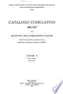 Catalogo cumulativo, 1886-1957 del Bollettino delle pubblicazioni italiane