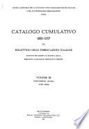 Catalogo cumulativo 1886-1957 del Bollettino delle publicazioni italiane ricevute per diritto di stampa dalla Biblioteca nazionale centrale di Firenze