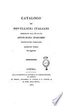 Catalogo de' novellieri italiani posseduti dal fu conte Anton-Maria Borromeo, gentiluomo padovano
