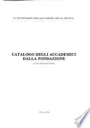 Catalogo degli accademici dalla fondazione