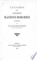 Catalogo degli autografi Manzoni-Borghesi