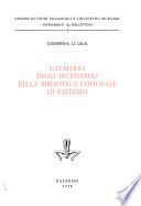 Catalogo degli incunabuli della Biblioteca comunale di Palermo