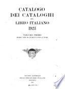 Catalogo dei cataloghi del libro italiano 1922-1932