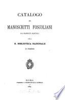 Catalogo dei manoscritti Foscoliani