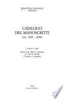 Catalogo dei manoscritti