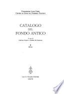 Catalogo del fondo antico
