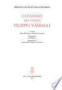 Catalogo del fondo Filippo Vassalli