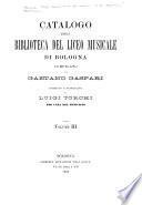 Catalogo della Biblioteca del Liceo musicale de Bologna,