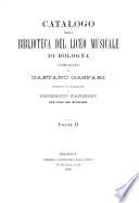 Catalogo della Biblioteca del Liceo Musicale di Bologna