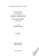 Catalogo della biblioteca di Luigi Einaudi