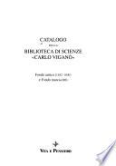 Catalogo della Biblioteca di scienze Carlo Viganò