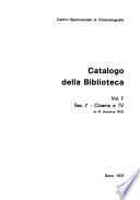 Catalogo della Biblioteca