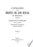 Catalogo della biblioteca musicale G.B. Martini di Bologna