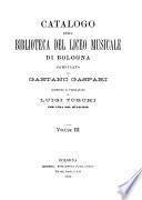 Catalogo della biblioteca musicale G. B. Martini di Bologna: Musica vocale profana