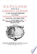 Catalogo della libreria Capponi