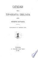 Catalogo della Tipografia emiliana, ditta Giuseppe Battaggia