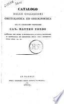 Catalogo delle collezioni orittologica ed oreognostica di Matteo Tondi