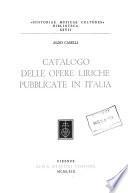 Catalogo delle opere liriche pubblicate in Italia