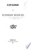 Catalogo di autografi duplicati