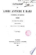 Catalogo di libri antichi e rari vendibili in Napoli presso Giuseppe Dura