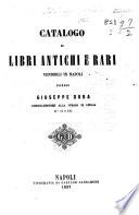 Catalogo di libri antichi e vendibili in Napoli presso G. Dura