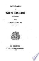 Catalogo di libri italiani vendibili presso Giuseppe Molini, libraio ed editore