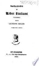 Catalogo di libri italiani vendibili presso Giuseppe Molini, stampatore e libraio