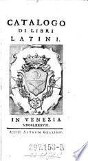 Catalogo di libri latini