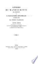 Catalogo di manoscritti ora posseduti da D. Baldassare Boncompagni