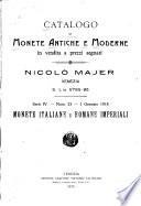 Catalogo di monete antiche e moderne