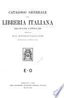 Catalogo generale della libreria Italiana dall'anno 1847 a t