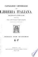 Catalogo generale della libreria Italiana dall'anno 1847 a t