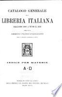 Catalogo generale della libreria italiana