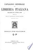 Catalogo generale della libreria Italiana