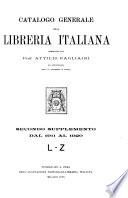 Catalogo generale della libreria italiana ...